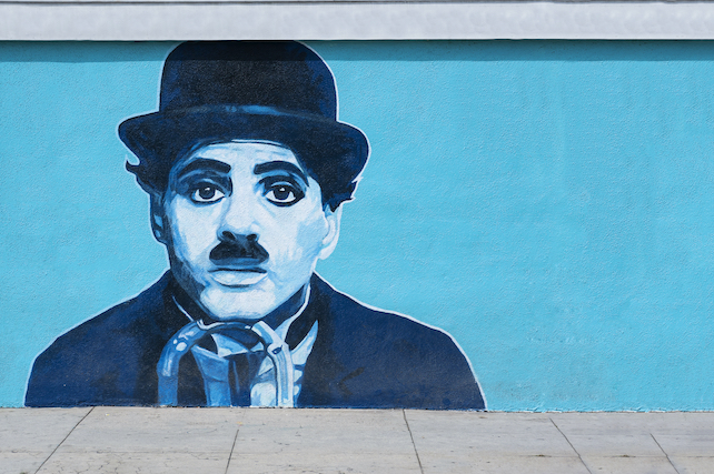 Graffiti von Charlie Chaplin Selbsliebe