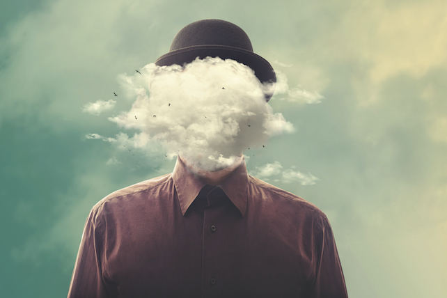 Mensch mit einer Wolke statt Gesicht - Traumtagebuch