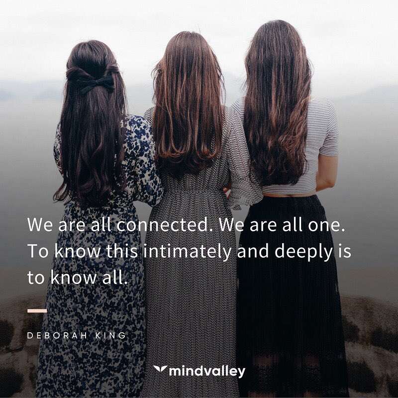 we are all connected We are all connected. We are all one. To know this intimately and deeply is know all.