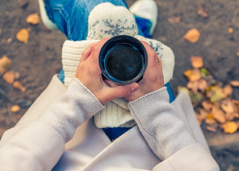 A cup of coffee for stress relief