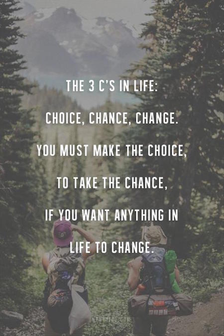 Choice Chance Change Encouraging Quotes