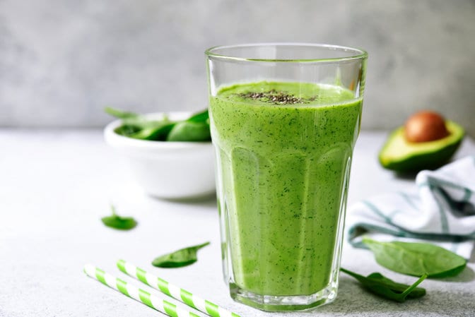 Green vanilla almond smoothie Green vanilla almond smoothie