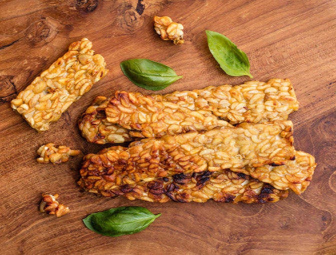 Tempeh High protein vegetables: Tempeh